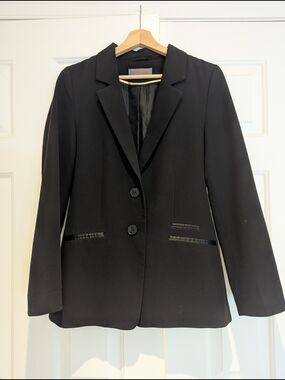 Paper doll Black Tailored Women's Tuxedo Blazer Jacket S Oversized XS
